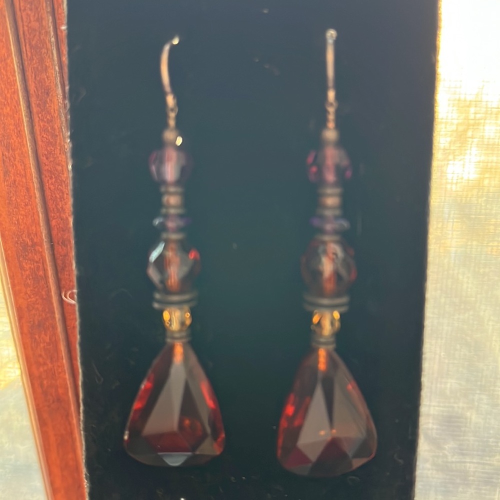 BOUTIQUE HANDMADE BRONZE COLOR EARRINGS